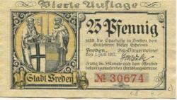 Vreden - Stadt - 1.7.1917 - 25 Pfennig 