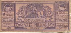 Waiblingen - Stadt - 18.10.1923 - 20 Milliarden Mark 