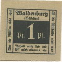 Waldenburg (heute: PL-Walbrzych) - (Stadt) - -- - 1 Pfennig