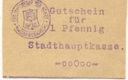Waldenburg (heute: PL-Walbrzych) - Stadt(hauptkasse) - -- - 1 Pfennig
