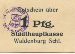 Waldenburg (heute: PL-Walbrzych) - Stadt(hauptkasse) - -- - 1 Pfennig