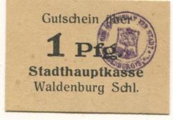 Waldenburg (heute: PL-Walbrzych) - Stadt - -- - 1 Pfennig
