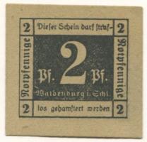 Waldenburg (heute: PL-Walbrzych) - Stadt - -- - 2 Pfennig