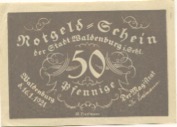 Waldenburg (heute: PL-Walbrzych) - Stadt - 16.1.1921 - 50 Pfennig