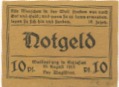 Waldenburg (heute: PL-Walbrzych) - Stadt - 20.8.1921 - 10 Pfennig