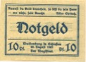 Waldenburg (heute: PL-Walbrzych) - Stadt - 20.8.1921 - 10 Pfennig