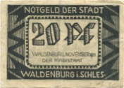 Waldenburg (heute: PL-Walbrzych) - Stadt - November 1921 - 20 Pfennig