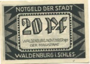 Waldenburg (heute: PL-Walbrzych) - Stadt - November 1921 - 20 Pfennig