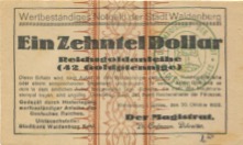 Waldenburg (heute: PL-Walbrzych) - Stadt - 30.10.1923 - 42 Gold-Pfennig