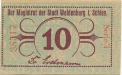 Waldenburg (heute: PL-Walbrzych) - Stadt - -- - 10 Pfennig