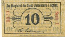 Waldenburg (heute: PL-Walbrzych) - Stadt - -- - 10 Pfennig