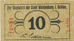 Waldenburg (heute: PL-Walbrzych) - Stadt - -- - 10 Pfennig