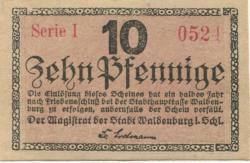Waldenburg (heute: PL-Walbrzych) - Stadt - -- - 10 Pfennig