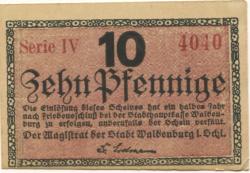 Waldenburg (heute: PL-Walbrzych) - Stadt - -- - 10 Pfennig