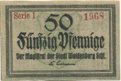 Waldenburg (heute: PL-Walbrzych) - Stadt - -- - 50 Pfennig