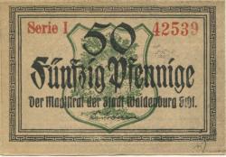Waldenburg (heute: PL-Walbrzych) - Stadt - -- - 50 Pfennig