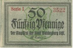 Waldenburg (heute: PL-Walbrzych) - Stadt - -- - 50 Pfennig