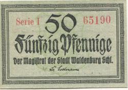 Waldenburg (heute: PL-Walbrzych) - Stadt - -- - 50 Pfennig