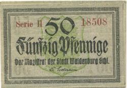 Waldenburg (heute: PL-Walbrzych) - Stadt - -- - 50 Pfennig