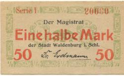 Waldenburg (heute: PL-Walbrzych) - Stadt - -- - 1/2 Mark