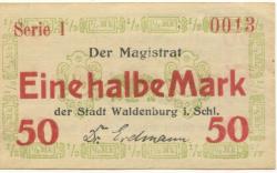 Waldenburg (heute: PL-Walbrzych) - Stadt - -- - 1/2 Mark