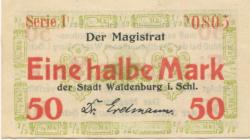Waldenburg (heute: PL-Walbrzych) - Stadt - -- - 1/2 Mark