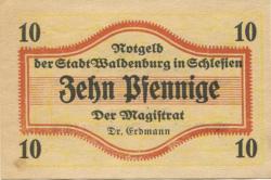 Waldenburg (heute: PL-Walbrzych) - Stadt - Dezember 1919 - 10 Pfennig