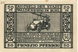 Waldenburg (heute: PL-Walbrzych) - Stadt - 19.9.1920 - 19.12.1920 - 50 Pfennig