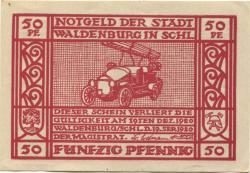 Waldenburg (heute: PL-Walbrzych) - Stadt - 19.9.1920 - 19.12.1920 - 50 Pfennig
