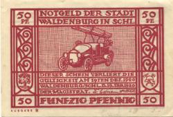 Waldenburg (heute: PL-Walbrzych) - Stadt - 19.9.1920 - 19.12.1920 - 50 Pfennig