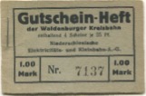 Waldenburg (heute: PL-Walbrzych) - Niederschlesische Elektricitäts- und Kleinbahn AG - -- - (75) Pfennig