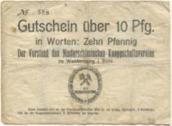 Waldenburg (heute: PL-Walbrzych) - Niederschlesischer Knappschaftsverein - -- - 10 Pfennig
