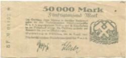 Waldenburg (heute: PL-Walbrzych) - Niederschlesisches Steinkohlensyndikat GmbH - 20.8.1923 - 20.10.1923 - 50000 Mark