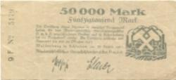 Waldenburg (heute: PL-Walbrzych) - Niederschlesisches Steinkohlensyndikat GmbH - 20.8.1923 - 20.10.1923 - 50000 Mark