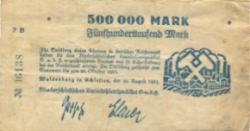 Waldenburg (heute: PL-Walbrzych) - Niederschlesisches Steinkohlensyndikat GmbH - 20.8.1923 - 20.10.1923 - 500000 Mark