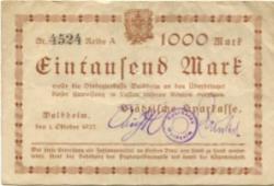 Waldheim - Städtische Sparkasse - 1.10.1922 - 1000 Mark