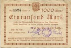 Waldheim - Städtische Sparkasse - 1.10.1922 - 1000 Mark 