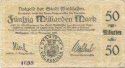 Waldsassen - Stadt - 1.11.1923 - 50 Milliarden Mark