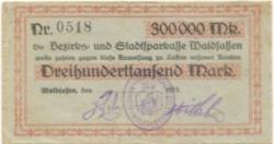 Waldsassen - Bezirks- und Stadtsparkasse - 8.8.1923 - 300000 Mark
