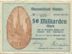 Waldsee (Bad) - Oberamtsstadt - 21.9.1923 - 50 Milliarden Mark