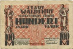 Waldshut - Stadt - 2.11.1922 - 100 Mark