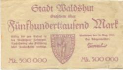 Waldshut - Stadt - 16.8.1923 - 500000 Mark