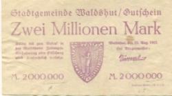 Waldshut - Stadt - 23.8.1923 - 2 Millionen Mark