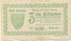 Waldshut - Stadt - 26.10.1923 - 10 Milliarden Mark