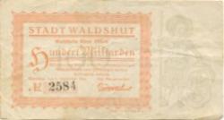 Waldshut - Stadt - 2.11.1923 - 100 Milliarden Mark