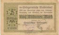 Wallersdorf- Gemeinde - September 1923 - 5 Millionen Mark