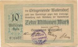 Wallersdorf- Gemeinde - September 1923 - 10 Millionen Mark