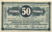 Walsrode und Fallingbostel - Sparkasse des Kreises Fallingbostel, Sparkasse Fallingbostel, Spar- und Darlehnsverein Walsrode eGmbH - 1.7.1919 - 50 Pfennig