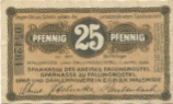 Walsrode und Fallingbostel - Sparkasse des Kreises Fallingbostel, Sparkasse Fallingbostel, Spar- und Darlehnsverein Walsrode eGmbH - 1.4.1920 - 25 Pfennig