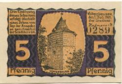 Waltershausen - Stadt - 1.7.1921 - 5 Pfennig